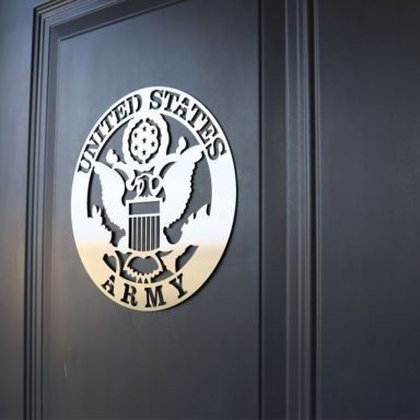 Officially Licensed U.S. Army Seal Plaque 11" dia 16ga. T304 Stainless Steel